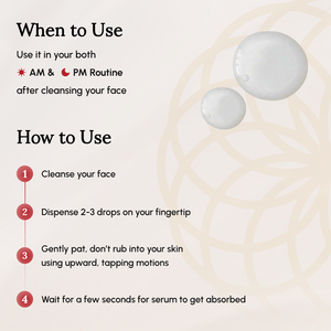 Instructions for using with Mystiqare Rejuvenating Face Serum for glow